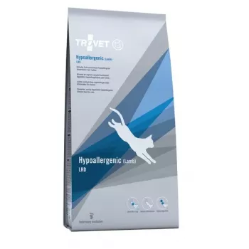 Ração seca para gatos TROVET LRD Hypoallergenic (rica em borrego) 2,5 kg — gatos adultos, 27 % de proteína, 16 % de gordura, sem glúten e sem soja