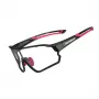 Rockbros 10135 óculos de ciclismo UV400 fotocromáticos, preto e vermelho