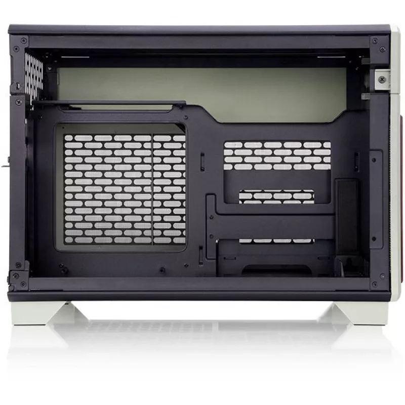 Caixa mini THERMALTAKE TR100 WS Matcha verde, design compacto, suporte para mini-ITX/microATX