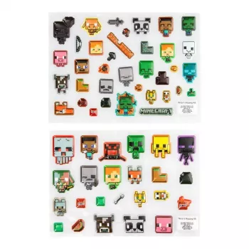 Autocolantes decorativos Puffy Paladone Minecraft PP13218MCF — autocolantes decorativos Puffy para dispositivos
