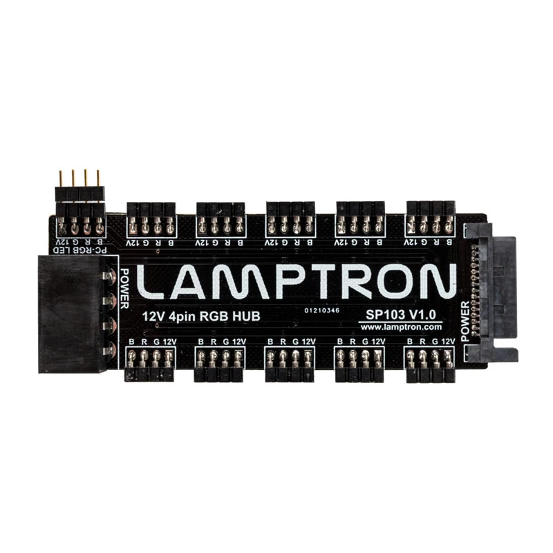 Hub RGB Lamptron SP103 10x para Aura Sync, Fusion, Mystic — controlador RGB de 10 canais