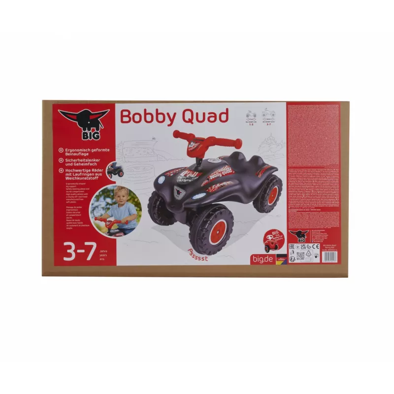 Carro de escorregar para criança BIG Quad Racing BIG Bobby 56413, vermelho, quatro rodas, design robusto