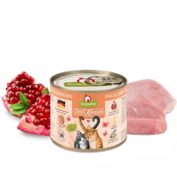 GRANATAPET DeliCATessen Vitela e Lebre - Comida húmida para gatos - 200g