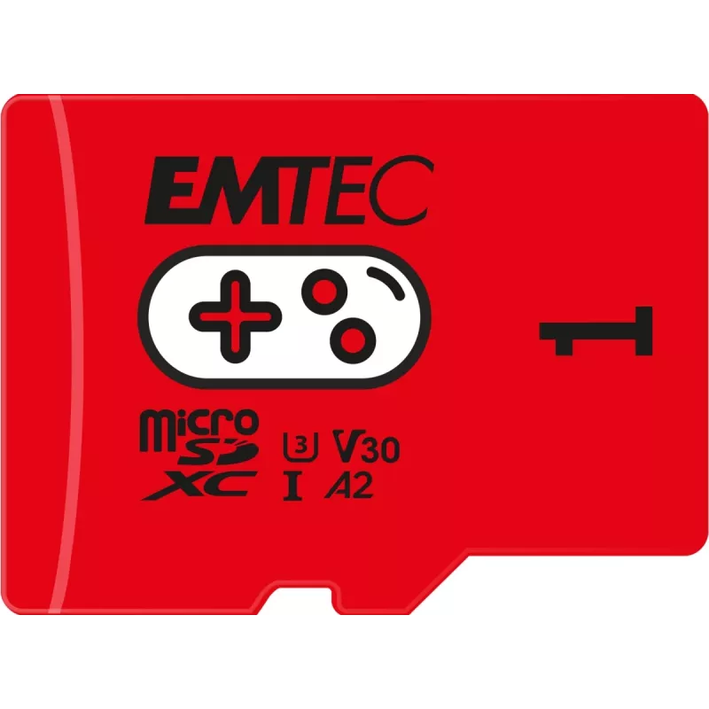 Cartão de memória Emtec 1TB UHS-I U3 V30 A2 Gaming Rouge ECMSDM1TXCU3G