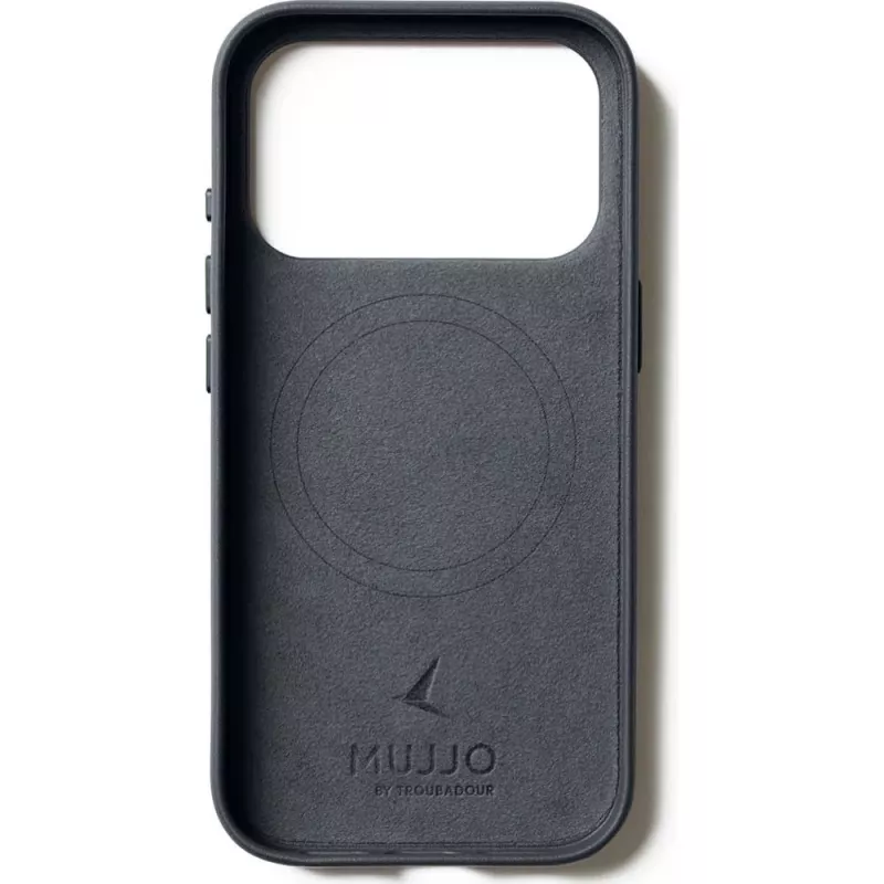 Mujjo Full Leather Case MagSafe capa para iPhone 17 Pro cinzento