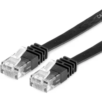 VALUE - cabo de rede - RJ-45 (M) para RJ-45 (M) - 1,5 m - UTP - CAT 6 - moldado, plano - preto (21.99.0964)