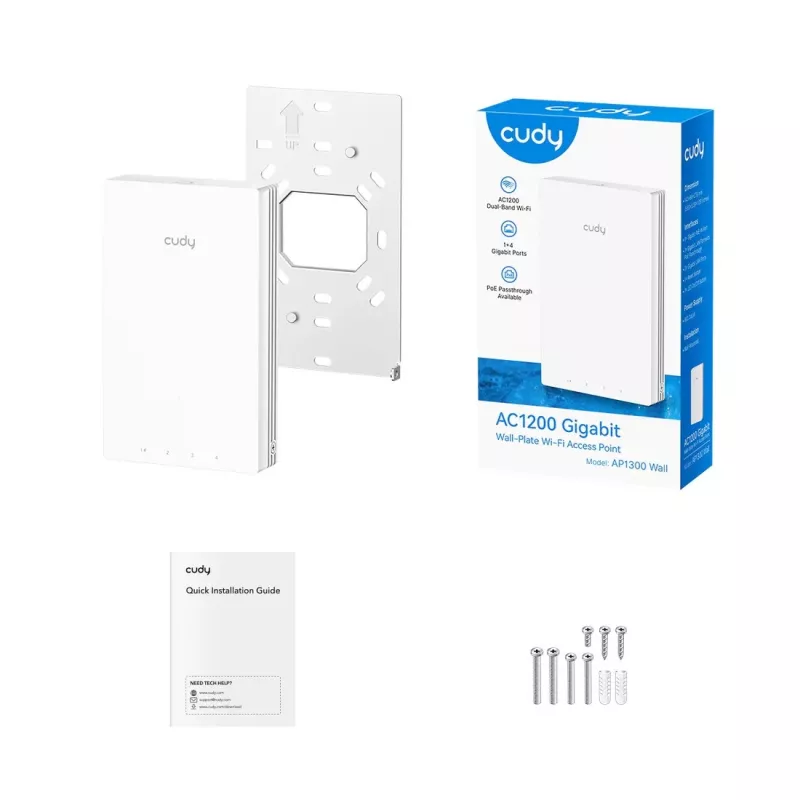 Access point de parede Cudy AC1200 Gigabit, Access point