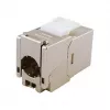Keystone Jack Cat.6A blindado fino, EQUIP 767223, sem ferramentas, RJ-45, plano, prateado, 8 unid.