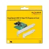 Placa DeLOCK PCI Express x4 para 1 x conector fêmea USB 3.2 Gen 2 Key B de 20 pinos interno