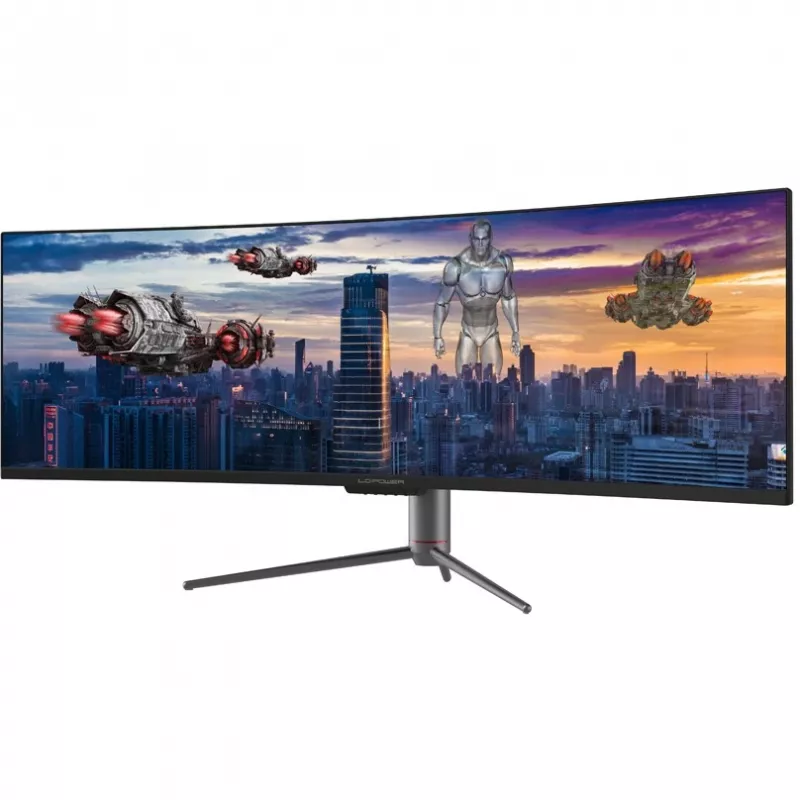 Ecrã LED LC-Power LC-M49-DQHD-120-C-Q 124,5 cm (49 polegadas) 5120 x 1440 píxeis UltraWide Quad HD QLED Preto (LC-M49-DQHD-120-C-Q)