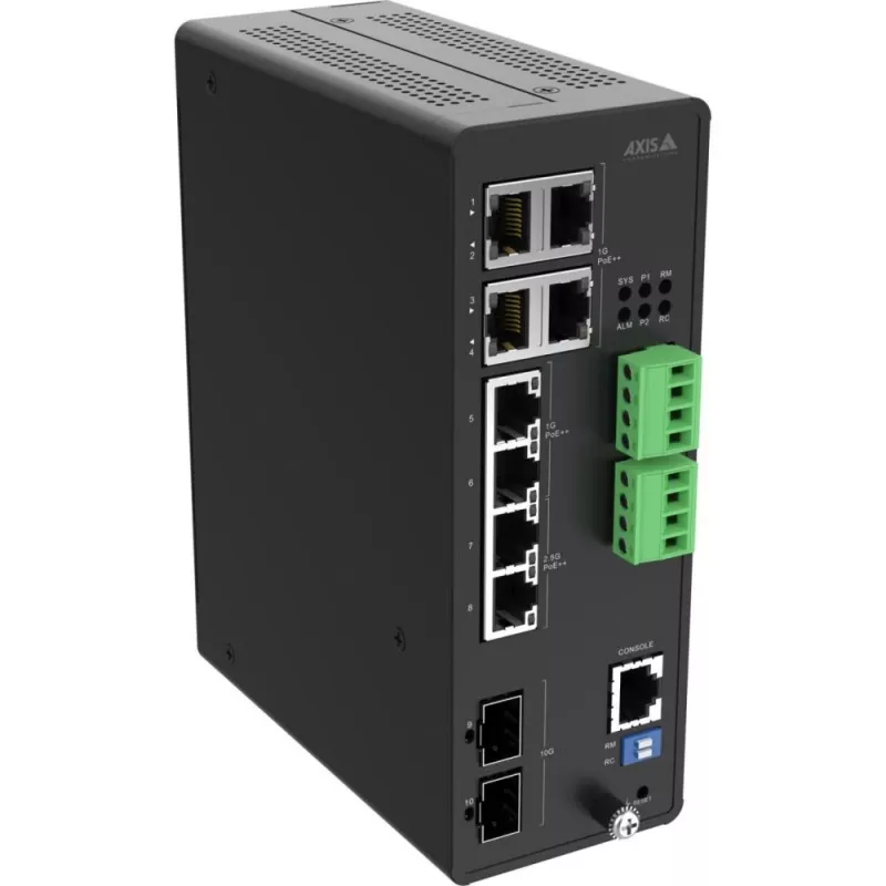 Switch gerido Axis 02621-001 10G Ethernet 8 portas PoE