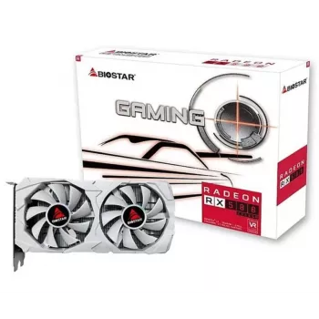 Placa gráfica BIOSTAR Radeon RX 580 8 GB GDDR5, 256-bit, PCIe 3.0 x16, ventoinha dupla, 1x HDMI, 2x DisplayPort