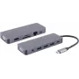 Dock para portátil S/CONN 14-05028 com fios USB 3.2 Gen 1 Type-C cinzento