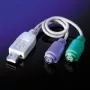Adaptador de teclado / rato VALUE - USB Type A, 4-pin (M) - PS/2, 6-pin (F)