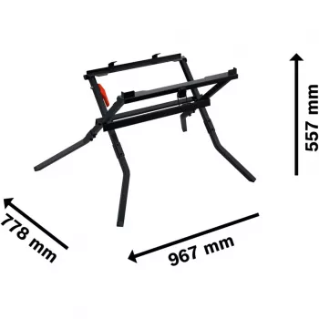 Mesa de transporte e trabalho Bosch GTA 571 Professional para serras de bancada GTS 70-216 e GTS 18V-70 (preto)