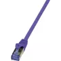 Cabo de rede RJ45 LogiLink CQ303VS, cabo de patch CAT 6a S/FTP 1,00 m lilás ignífugo, isento de halogéneos