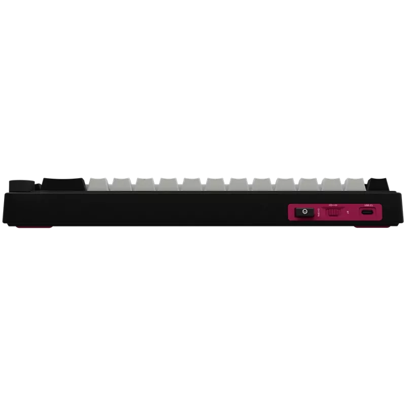 LORGAR KBP70MW, Teclado de gaming mecânico sem fios 65% Pro, preto/vermelho, layout EN