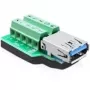 Adaptador de cabo DeLOCK 65370 USB 3.0-A 10p preto verde prateado