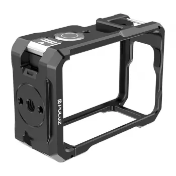 Capa de proteção em metal com suporte de sapata fria Puluz para DJI Osmo Action 6