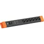 Bachmann CONNECTUS 6xCEE7/3 1xGVS 1x interruptor 2,0 m CEE7/7 preto/laranja (BM005915)