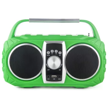 Rádio-despertador PRIME3 Prime3 APR71GR Neon — despertador com rádio FM e ecrã LED