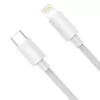 Kit de cabos de dados Baseus Simple Wisdom USB-C para Lightning PD 20W (2 unid./conjunto) 1,5m branco
