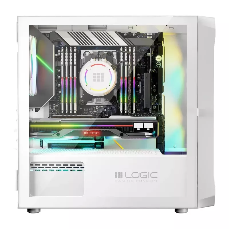 Caixa Logic PORTOS ARGB MINI USB 3.0 branco