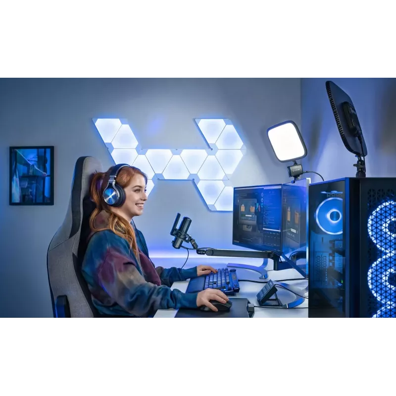 Braço para microfone Elgato Wave Mic Arm Low Profile — braço articulado de perfil baixo ajustável para estúdio e streaming