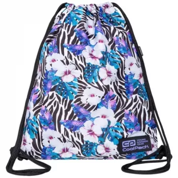 Saco para sapatos CoolPack Solo Flower Zebra