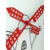 Relógio de parede NeXtime 8807 Windmil, Ø30 cm, branco/preto/vermelho