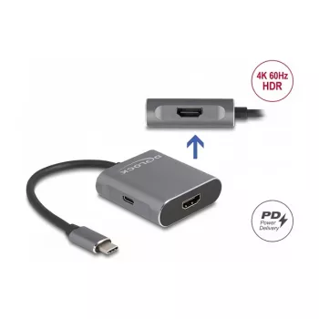 Splitter USB Type-C DeLOCK DP Alt Mode para 2 x HDMI MST 3840x2160
