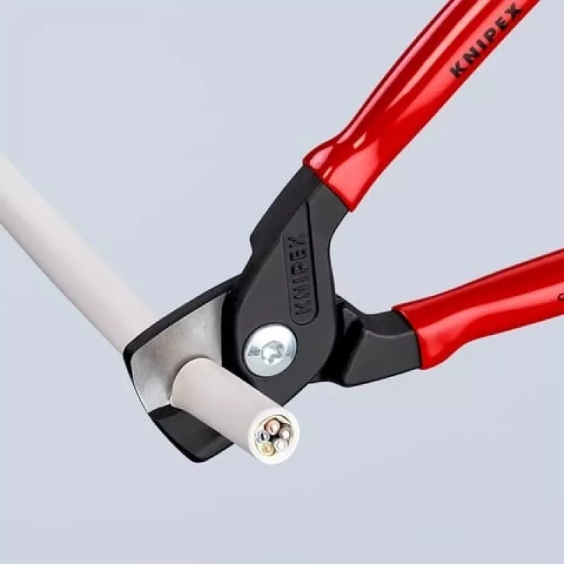 Tesoura para cabos Knipex 95 11 160 — 160 mm capacidade de corte, punhos ergonómicos
