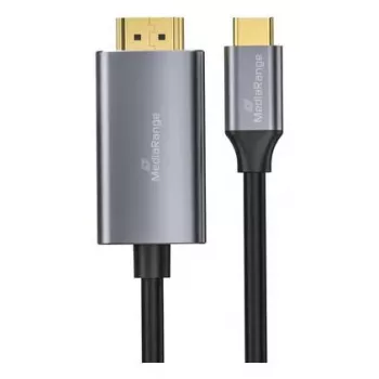 Cabo adaptador de vídeo USB-C para HDMI MediaRange MRCS217 1,8 m, USB-C (DisplayPort Alt Mode) para saída HDMI
