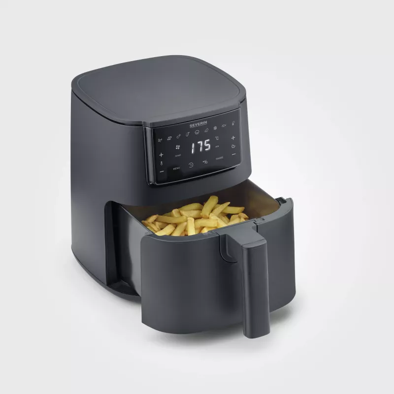 Fritadeira de ar quente SEVERIN FR 2461 — capacidade de 4 L, preta