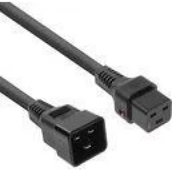 ACT cabo de alimentação C19 - C20 preto 3 m, conector C19, conector C20