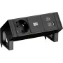 Bachmann DESK2 1x CEE7/3 carregador USB A/C preto (902.9109)