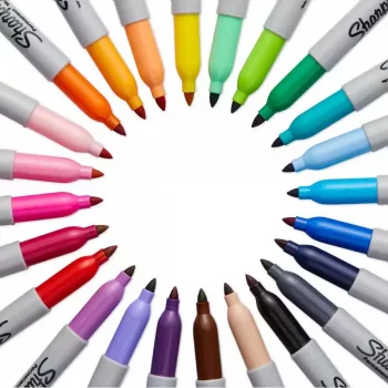 Marcador permanente Sharpie Fine Point, preto, 12 unid.