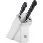 Conjunto de facas ZWILLING FOUR STAR 3 peças com bloco de afiação automática, branco