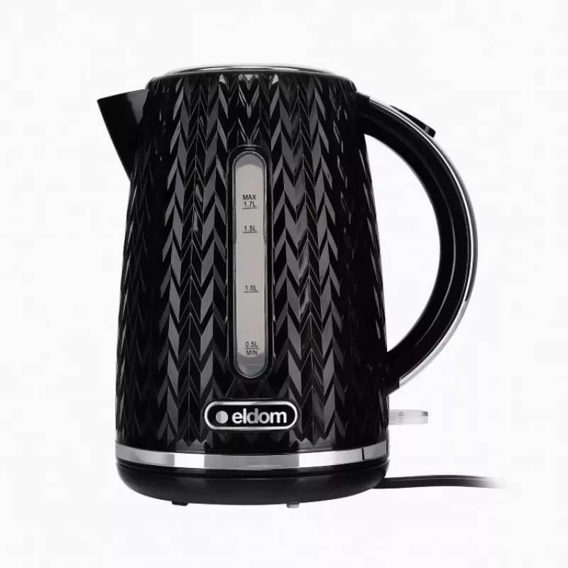 Chaleira elétrica NELO, capacidade de 1,7 l, 2000 W, preta