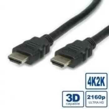 VALUE HDMI Ultra HD com Ethernet - Cabo de vídeo/áudio/rede - HDMI - HDMI, 19 pinos (M) - HDMI, 19 pinos (M) - 3 m - Dupla blindagem - preto (11.99.5682)