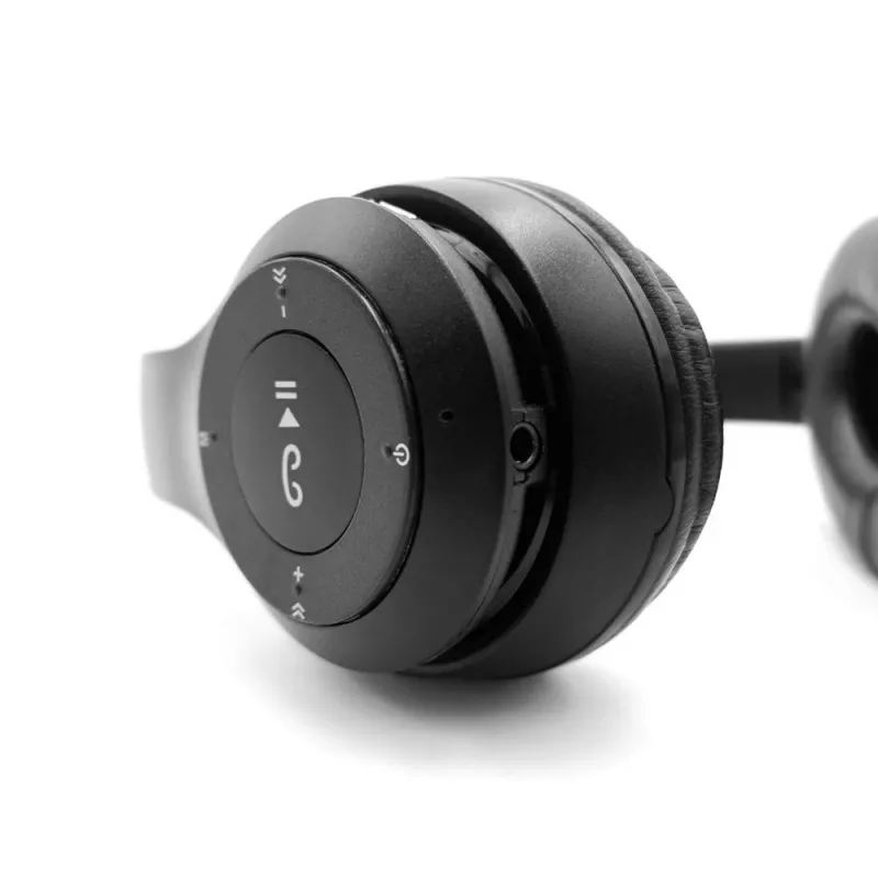 Auscultadores sem fios MEDIA-TECH EPSILION BT MT3591 Bluetooth 4.2 microfone rádio FM preto