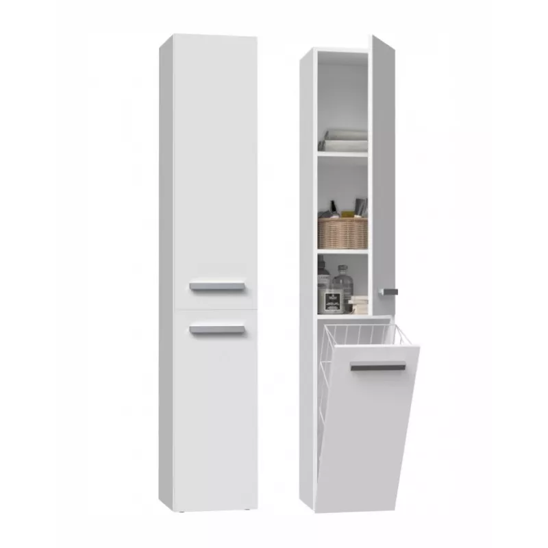 Armário de casa de banho NEL IV 31x30x174 cm, branco mate
