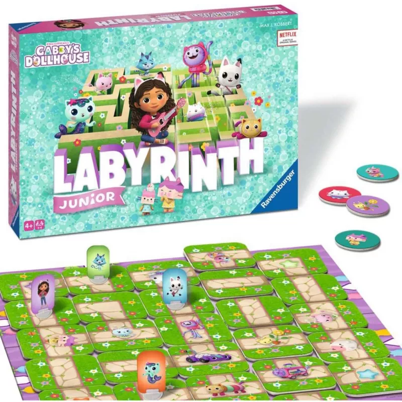 Gabby's Dollhouse Junior Labyrinth, jogo de tabuleiro