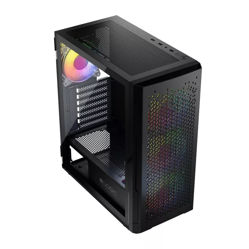 Caixa Logic ARAMIS ARGB MINIDI USB 3.0 preto