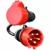 Adaptador para Gemini flex 11 kW, CEE vermelho trifásico 16A > CEE vermelho 32A (preto, 30 cm)