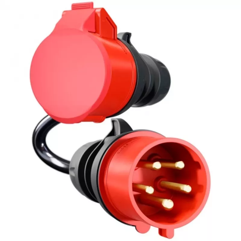 Adaptador para Gemini flex 11 kW, CEE vermelho trifásico 16A > CEE vermelho 32A (preto, 30 cm)