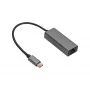 Adaptador USB-C para Gigabit Ethernet Akyga AK-AD-65, RJ45, 15 cm, prateado