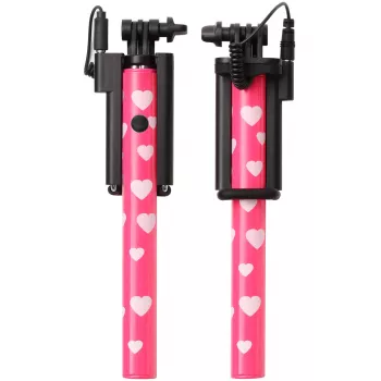Ultron Selfie Hot Shot rosa – 15 – 45 cm pau de selfie com disparador de câmara no punho – para smartphones como Samsung Galaxy, iPhone e outros (173951)