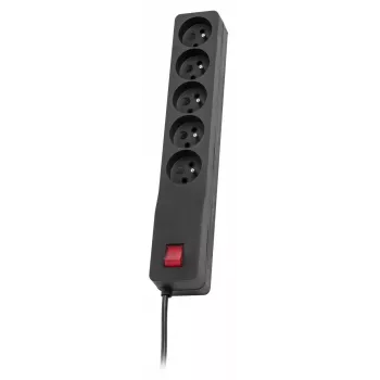 Extensão elétrica Lestar 3 m interior preto com interruptor on/off e luz de controlo, 230 V AC, 10 A