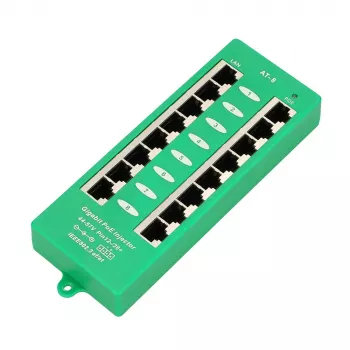Injetor PoE Gigabit Extralink 8 portas ativo, 8 portas Gigabit 802.3at/af, Mode A